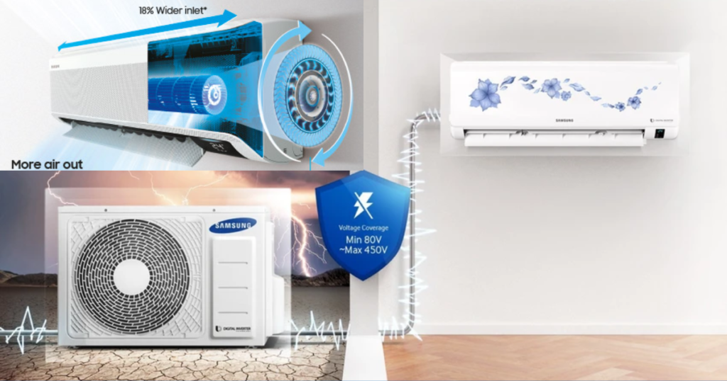 Samsung 1.5 Ton 5 Star AI Inverter Smart Split AC