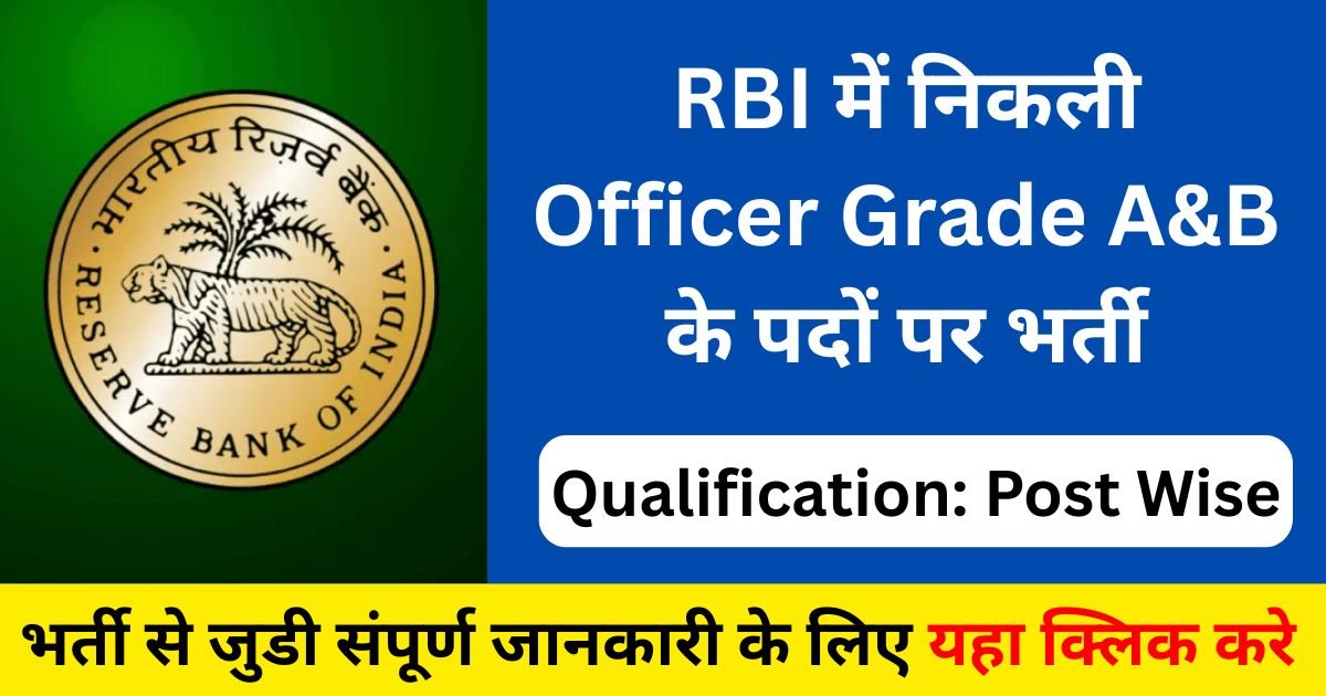 RBI Officer Grade A & B Recruitment 2025